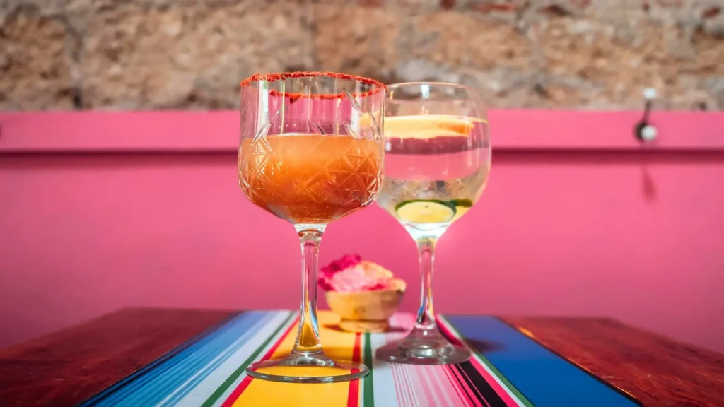 Zero-proof non-alcoholic cocktails served in a restaurant as part of a modern hospitality offering